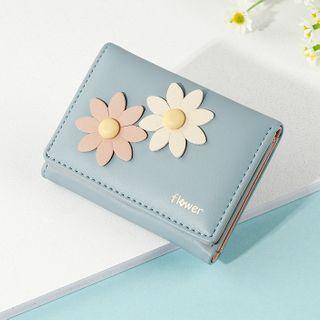 Flower Accent Short Wallet