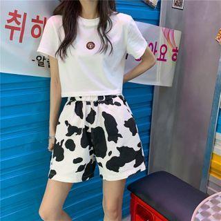 Short-sleeve Slim-fit T-shirt / Print Shorts