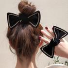 Bow Velvet Hair Tie My30029 - Black - One Size