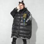 Hooded Down Zip-up Long Coat