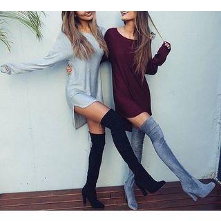 Boatneck Long-sleeved T-shirt