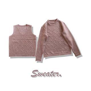 Plain Sweater/ Plain Knit Vest