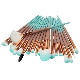Set Of 20: Diamond Cut Handle Makeup Brush