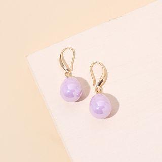 Faux Pearl Drop Earring 1 Pair - Purple - One Size