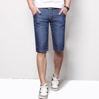 Slim Fit Denim Shorts