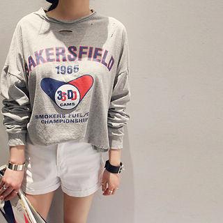 Distressed Lettering Pullover