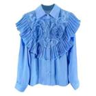 Ruffle Flower Detail Shirt