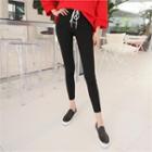 Drawstring-waist Corduroy Leggings Pants