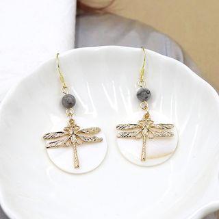 Dragonfly Drop Earring / Clip On Earring