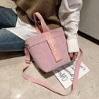 Lettering Top Handle Bucket Bag
