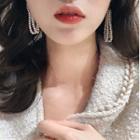 925 Sterling Silver Faux Pearl Drop Earring 1 Pair - White - One Size