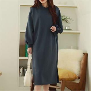 Crew-neck Midi Sweatshirt Dress