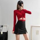 Cutout Drawstring Crop Top