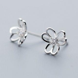 925 Sterling Silver Floral Earring