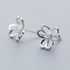 925 Sterling Silver Floral Earring
