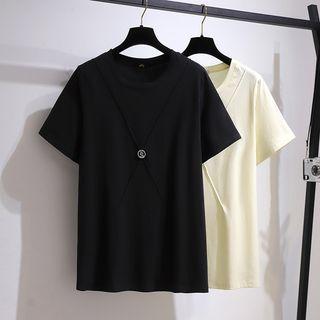 Short Sleeve Cross Detail T-shirt