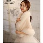 Faux Fur Bridal Cape