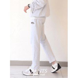 Letter-embroidered Sweatpants