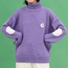 Egg Embroidered Long-sleeve Turtleneck Sweater