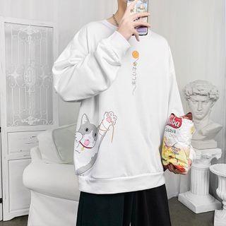 Cat Graphic Sweatshirt