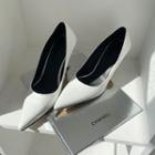 Pointy Flared-heel Pumps