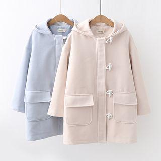 Toggle-button Padded Trench Coat