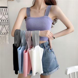 Striped Strap Knit Tank Top