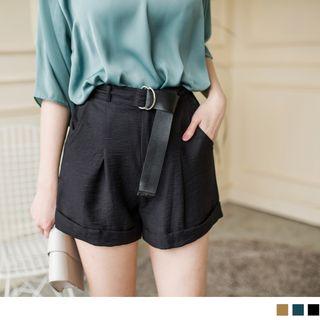 Tie-cuff Fold-up Shorts