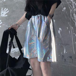 Elastic-waist Reflective Shorts