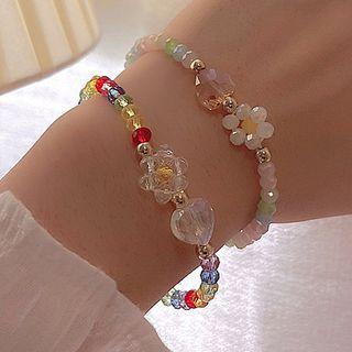 Flower Acrylic Bead Bracelet