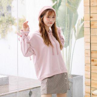 Drawstring Hoodie Pink - One Size