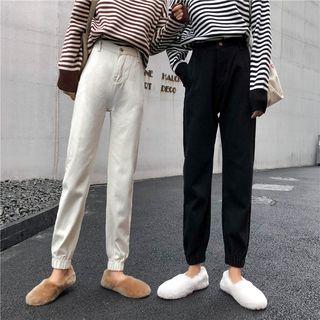High-waist Jogger Pants Black - One Size