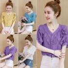 Short-sleeve Ruffle-trim Shirt