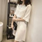 Batwing Pleated Dress