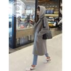 Patch-pocket Double-breasted Wool Blend Coat