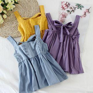 Cutout Open-back Lace-up Strap Suspender Top