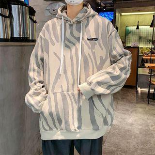 Zebra Pattern Oversized Hoodie