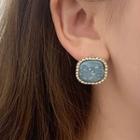 Gemstone Earring 1 Pair - Blue - One Size
