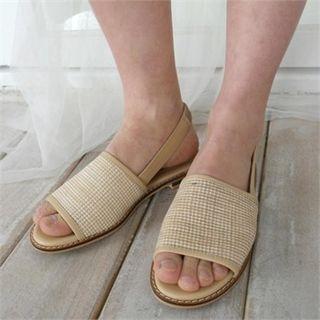 Woven Ankle-strap Sandals
