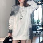 Tie Dye Sweatshirt Tie Dyed - White & Gray - One Size