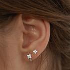Rhinestone Flower Stud Earring / Hoop Earring