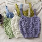 Ruched Knit Camisole Top In 6 Colors