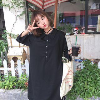Plain Midi Polo Dress