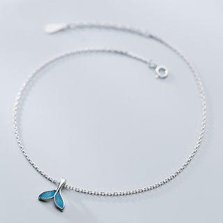 925 Sterling Silver Mermaid Tail Anklet 925 Sterling Silver Anklet - One Size