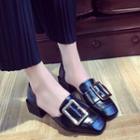 Buckled Dorsay Chunky Heel Loafers