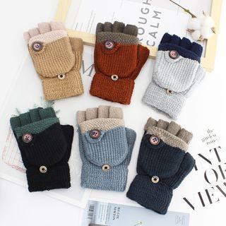 Color-panel Knit Gloves