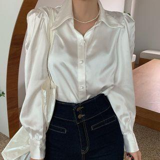 Puff Sleeve Shirt Off-white - One Size