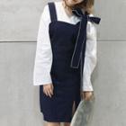 Bow Denim Pinafore