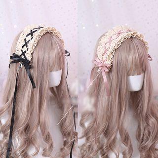Ruffle Lace & Bow Headband