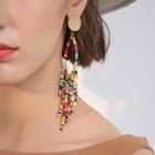 Bead Fringed Earring 1 Pair - As Shown In Figure - One Size
